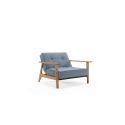 Poltrona design scandinavo in tessuto o velluto SplitBack Frej - 525 Mixed Dance Light Blue