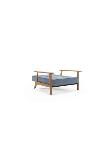 Poltrona design scandinavo in tessuto o velluto SplitBack Frej - 525 Mixed Dance Light Blue