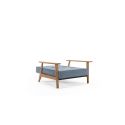 Poltrona design scandinavo in tessuto o velluto SplitBack Frej - 525 Mixed Dance Light Blue