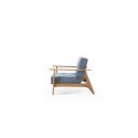 Poltrona design scandinavo in tessuto o velluto SplitBack Frej - 525 Mixed Dance Light Blue