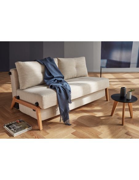 Divano letto matrimoniale trasformabile Cubed - 612 Linen Sand Grey