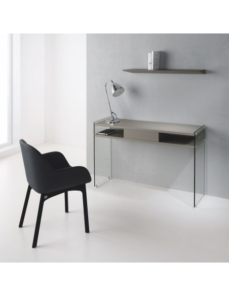 Consolle da ingresso in legno e vetro design moderno Jenny Consolle da ingresso in legno e vetro design moderno Jenny