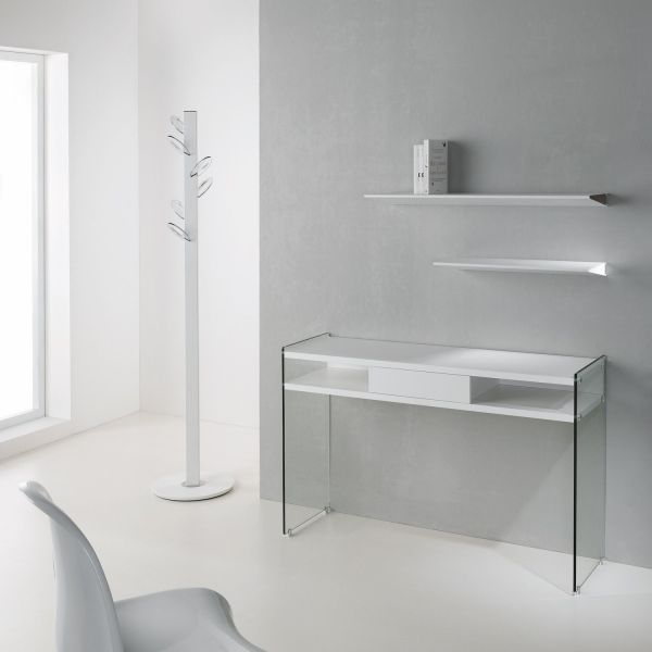 Consolle da ingresso in legno e vetro design moderno Maya