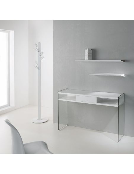 Consolle da ingresso in legno e vetro design moderno Jenny Consolle da ingresso in legno e vetro design moderno Jenny