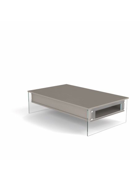 Tavolino da salotto con contenitore e piano alzabile Miram