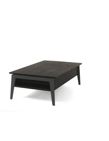 Tavolino da salotto con piano alzabile e contenitore Mintar