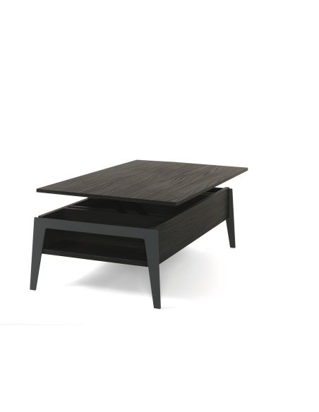 Tavolino da salotto con piano alzabile e contenitore Mintar