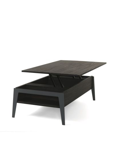 Tavolino da salotto con piano alzabile e contenitore Mintar