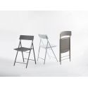 Set 6 sedie pieghevoli design moderno in acciaio e plastica Piper