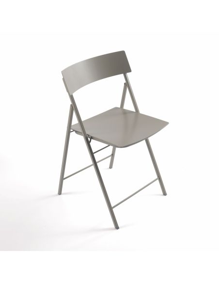 Set 6 sedie pieghevoli design moderno in acciaio e plastica Kurt Set 6 sedie pieghevoli design moderno in acciaio e plastica Kurt