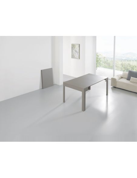 Tavolo consolle allungabile in acciaio e laminato Dutton Tavolo consolle allungabile in acciaio e laminato Dutton