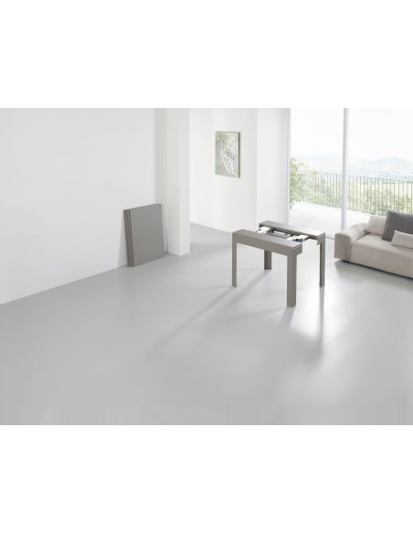 Tavolo consolle allungabile in acciaio e laminato Dutton Tavolo consolle allungabile in acciaio e laminato Dutton