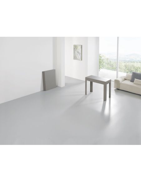 Tavolo consolle allungabile in acciaio e laminato Dutton Tavolo consolle allungabile in acciaio e laminato Dutton