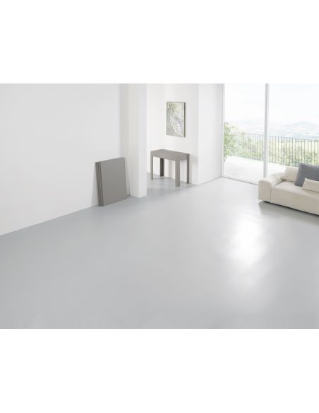 Tavolo consolle allungabile in acciaio e laminato Dutton Tavolo consolle allungabile in acciaio e laminato Dutton