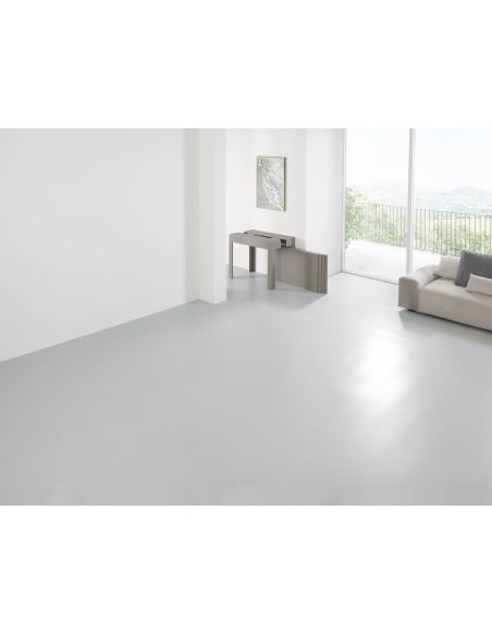 Tavolo consolle allungabile in acciaio e laminato Dutton Tavolo consolle allungabile in acciaio e laminato Dutton
