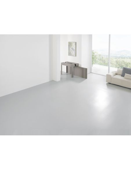 Tavolo consolle allungabile in acciaio e laminato Dutton Tavolo consolle allungabile in acciaio e laminato Dutton