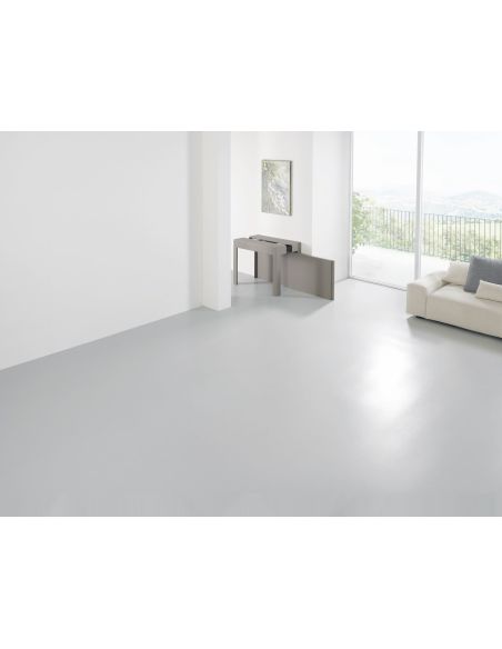 Tavolo consolle allungabile in acciaio e laminato Dutton Tavolo consolle allungabile in acciaio e laminato Dutton