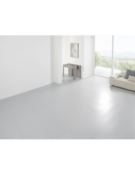 Tavolo consolle allungabile in acciaio e laminato Dutton Tavolo consolle allungabile in acciaio e laminato Dutton
