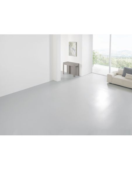 Tavolo consolle allungabile in acciaio e laminato Dutton Tavolo consolle allungabile in acciaio e laminato Dutton