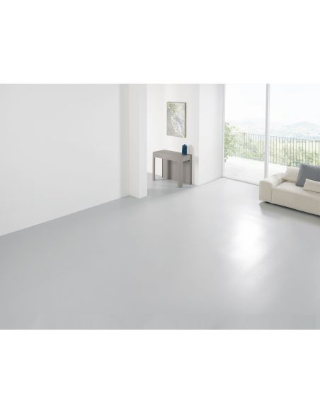 Tavolo consolle allungabile in acciaio e laminato Dutton Tavolo consolle allungabile in acciaio e laminato Dutton