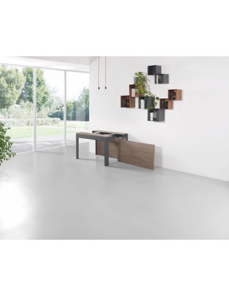 Consolle allungabile moderna in acciaio 120 cm Dutton