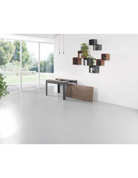 Consolle allungabile moderna in acciaio 120 cm Dutton