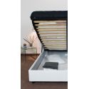 Letto singolo contenitore sommier rivestito in ecopelle Dynasty