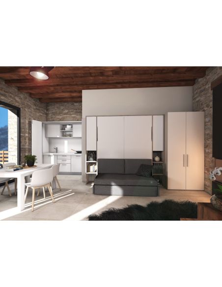 Letto a scomparsa singolo francese o matrimoniale Basic