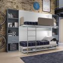 Letto a castello a scomparsa design moderno per cameretta bimbi Express