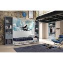 Letto a castello a scomparsa design moderno per cameretta bimbi Express