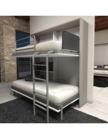 Letto a castello a scomparsa design moderno per cameretta bimbi Express