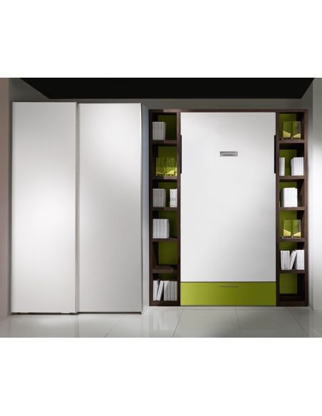 Letto singolo a scomparsa con cassettone Rapido