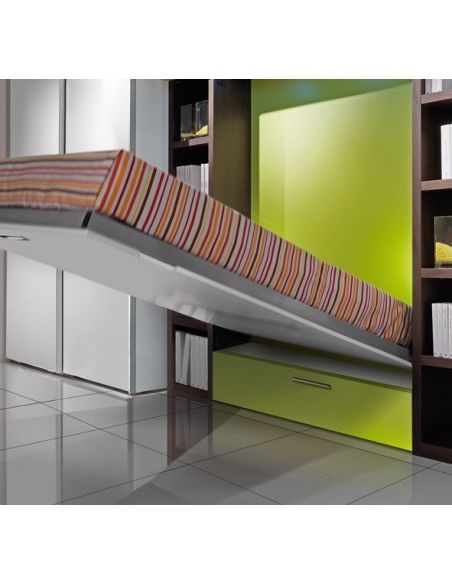 Letto singolo a scomparsa con cassettone Rapido