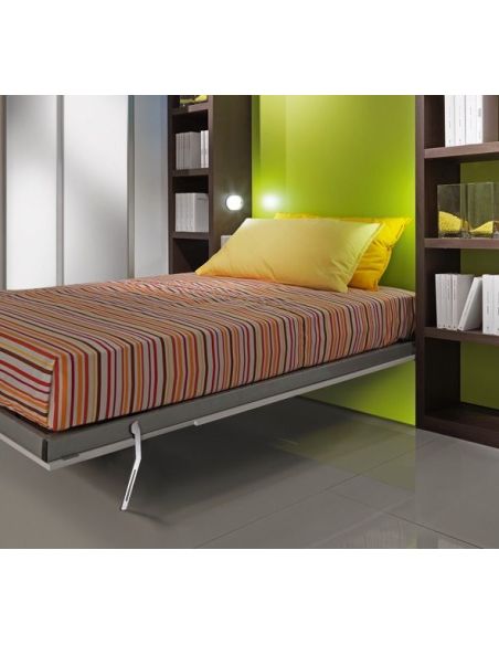 Letto singolo a scomparsa con cassettone Rapido
