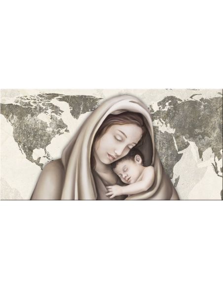 Quadro maternità stampa su tela World Madonna