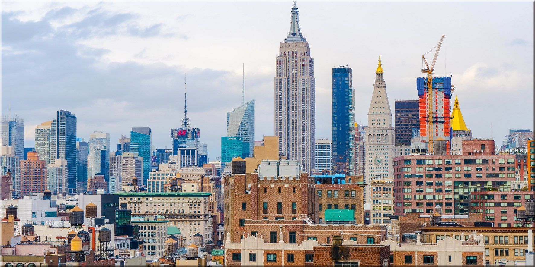 Quadro New York stampa su tela skyline Empire State Building