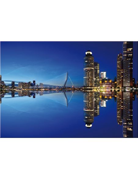 Quadro stampa su tela skyline Rotterdam