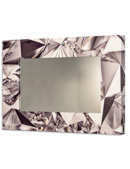 Specchio da parete moderno con cornice Diamonds