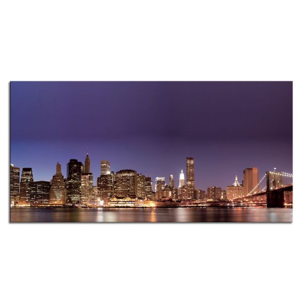 Quadro moderno New York di notte stampa su tela Lights