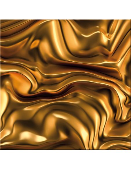 Quadro tridimensionale stampa su tela Gold Waves