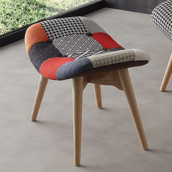 Pouf ottoman patchwork moderno per soggiorno Kaunas