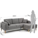 Divano angolare con penisola design moderno Alkmaar