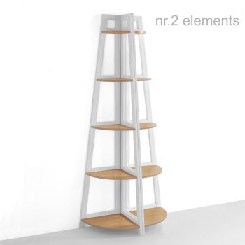 Libreria angolare bianca in legno mdf bianco componibile Balsas 2