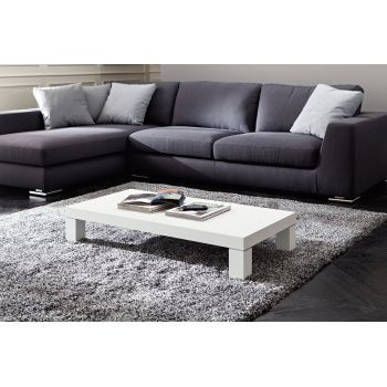 Tavolino rettangolare da salotto in legno bianco 110 x 55 cm Benicio | Tavolini da salotto 2