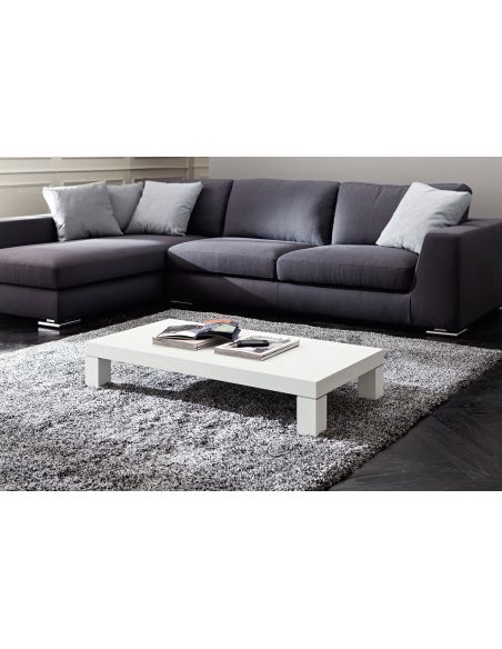 Tavolino rettangolare da salotto in legno bianco 110 x 55 cm Benicio | Tavolini da salotto Tavolino rettangolare da salotto in legno bianco 110 x 55 cm Benicio | Tavolini da salotto