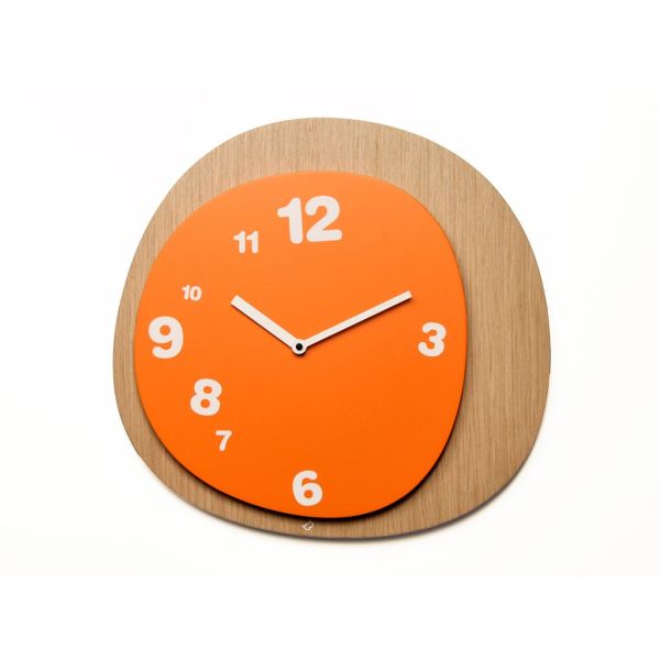 Orologio da muro design moderno in legno naturale Woodie