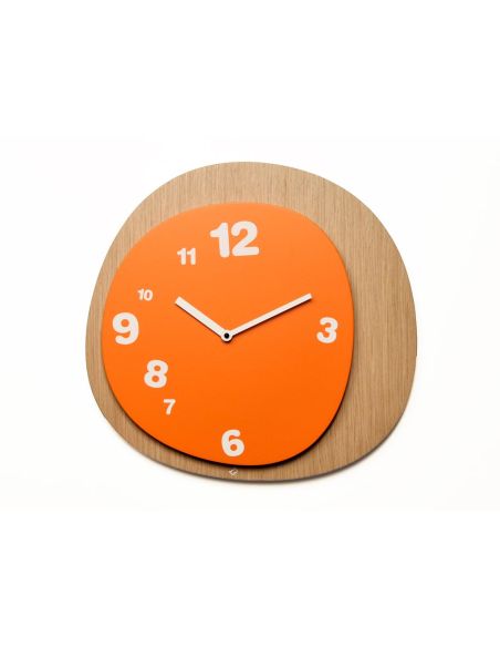 Orologio da muro design moderno in legno naturale Woodie