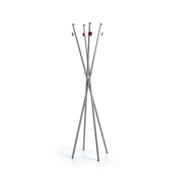 Appendiabiti da terra design moderno in metallo e plexiglass Ikebana