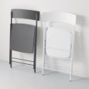 Set 6 sedie pieghevoli con carrello salvaspazio Kurt