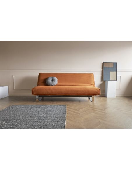 Divano letto Minimum matrimoniale reclinabile materasso classico 140 x 200 cm - 595 Corduroy Burnt Orange Divano letto Minimum matrimoniale reclinabile materasso classico 140 x 200 cm - 595 Corduroy Burnt Orange